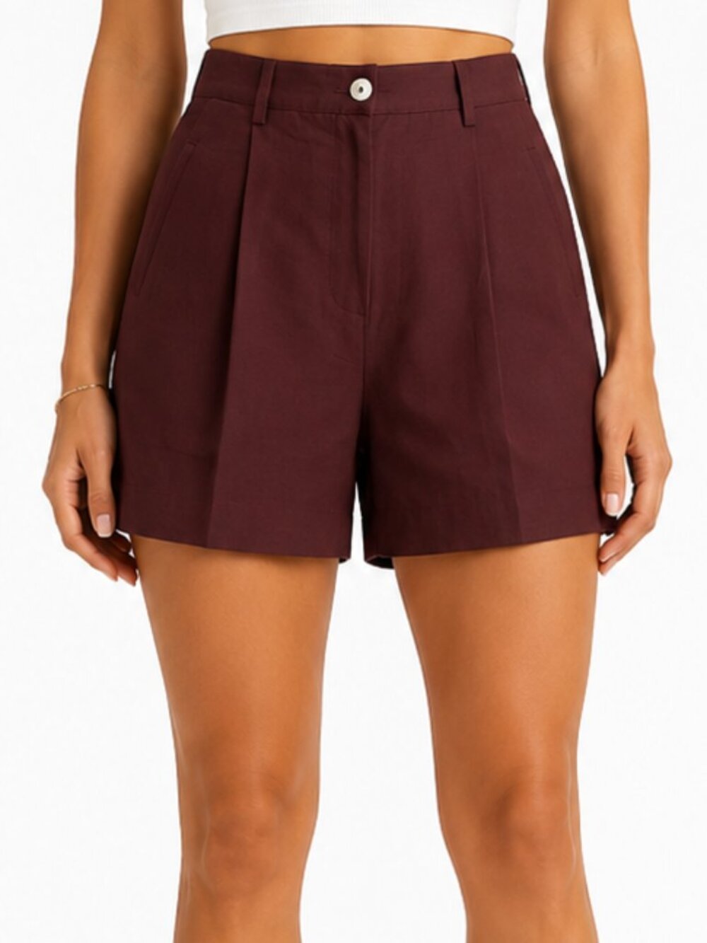 Vintage 90s Deadstock NWT The Limited Linen Blend High Rise Shorts Size 6